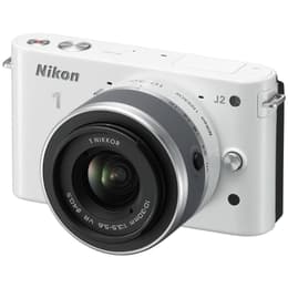 Kamera Hybrid - Nikon 1 J2 - Weiß + Objektiv Nikkor 10-30 mm