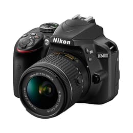 Spiegelreflex Nikon D3400 - Schwarz + Objektiv - DX - VR - 18-55 mm - 1: 3,5-5,6 G Nikon Nikkor