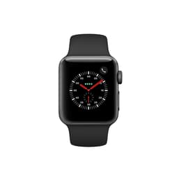 Apple Watch (Series 3) GPS 38 mm - Aluminium Space Grau - Sportarmband Schwarz