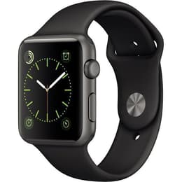 Apple Watch (Series 1) 42 mm - Aluminium Space Grau - Sportarmband Schwarz