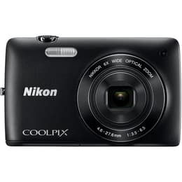 Kompakt - Nikon S4400 Schwarz Nikon Nikkor 6X Wide Optical Zoom VR 26-156mm f/3.5-6.5