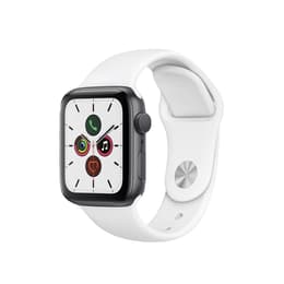 Apple Watch (Series 5) GPS 44 mm - Aluminium Space Grau - Sportarmband Weiß