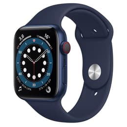 Apple Watch (Series 6) September 2020 44 mm - Aluminium Blau - Armband Sportarmband Blau