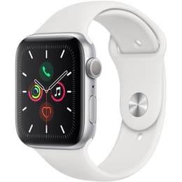 Apple Watch (Series 5) GPS 44 mm - Aluminium Silber - Sport loop Weiß