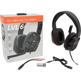 Pdp Afterglow LVL 6 Plus Kopfhörer Noise cancelling gaming verdrahtet mit Mikrofon - Schwarz/Rot