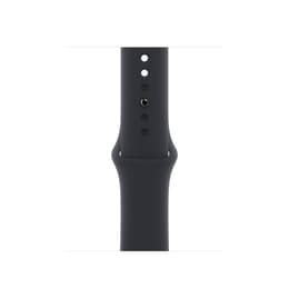 Apple Watch Series 7 (2021) GPS + Cellular 45 mm - Rostfreier Stahl Gold - Sportarmband Schwarz