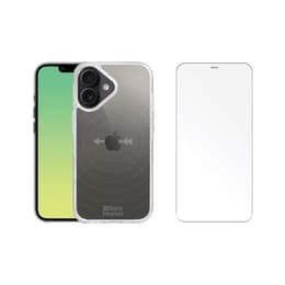 Back Market Hülle iPhone 16 und schutzfolie - GRS 4.0 Recycelter Kunststoff - Transparent