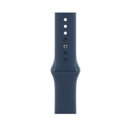 Apple Watch Series 7 (2021) GPS + Cellular 45 mm - Rostfreier Stahl Graphit - Sportarmband Blau