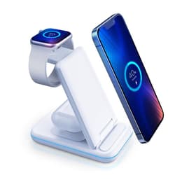 Evetane Station d'accueil blanc compatible iPhone/Apple Watch/AirPods 15W Dock & Docking-Station