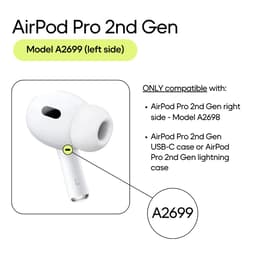 Apple Linker Ohrhörer (Lightning MagSafe) - AirPods Pro 2. Generation (2022) - Weiß (A2699)