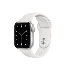 Apple Watch Series 5 (2019) GPS 40 mm - Aluminium Silber - Sportarmband Weiß