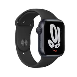 Apple Watch Series 7 (2021) GPS + Cellular 45 mm - Aluminium Mitternacht - Sportarmband Schwarz