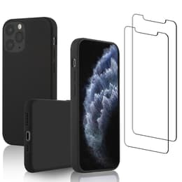 Hülle iPhone 11 Pro und 2 schutzfolien - Silikon - Schwarz