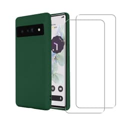 Hülle Google Pixel 7 und 2 schutzfolien - Silikon - Grün