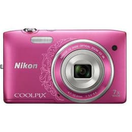 Kompakt Kamera Coolpix S3500 - Rosa + Nikon Nikon Nikkor 7x Wide Optical Zoom ED VR 26-182 mm f/3.4-6.4 f/3.4-6.4