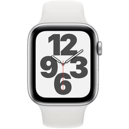 Apple Watch (Series SE) 2020 GPS + Cellular 44 mm - Aluminium Silber - Sportarmband Weiß