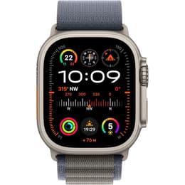 Apple Watch Ultra 2 (2023) GPS + Cellular 49 mm - Titan Titan Natur - Alpine loop Blau