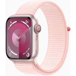 Apple Watch (Series 9) 2023 GPS + Cellular 45 mm - Aluminium Rosé - Sport loop Hellrosa