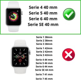 Hülle Apple Watch Series 6 - 40 mm - Kunststoff - Transparent
