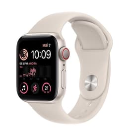 Apple Watch (Series SE) 2022 GPS + Cellular 40 mm - Aluminium Weiß - Sportarmband Weiß