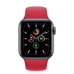 Apple Watch (Series SE) 2020 GPS 40 mm - Aluminium Space Grau - Sportarmband Rot