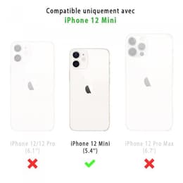 Back Market Hülle iPhone 12 mini und schutzfolie - Recycelter Kunststoff - Schwarz (Chevron)