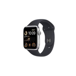 Apple Watch (Series SE) 2022 GPS 44 mm - Aluminium Silber - Sportarmband Schwarz