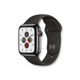 Apple Watch Series SE 2 (2022) GPS 44 mm - Aluminium Silber - Sportarmband Schwarz