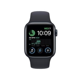 Apple Watch Series SE 2 (2022) GPS 44 mm - Aluminium Silber - Sportarmband Schwarz