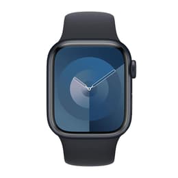 Apple Watch Series 9 (2023) GPS 41 mm - Aluminium Mitternacht - Sportarmband Schwarz