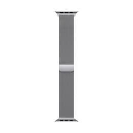 Apple Watch Series 9 (2023) GPS + Cellular 45 mm - Rostfreier Stahl Silber - Milanaise Armband Grau