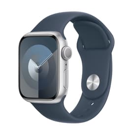 Apple Watch () 2023 GPS + Cellular 41 mm - Aluminium Silber - Sportarmband Blau