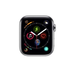 Apple Watch Series 9 (2023) GPS + Cellular 45 mm - Rostfreier Stahl Silber - Sportarmband Weiß