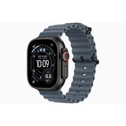 Apple Watch (2025) GPS + Cellular 49 mm - Titan Schwarz - Ocean Armband Blau