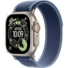 Apple Watch (2025) GPS + Cellular 49 mm - Titan Natur - Trail loop Blau