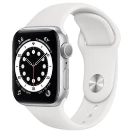 Apple Watch (Series 7) 2021 GPS + Cellular 45 mm - Aluminium Grau - Sportarmband Weiß