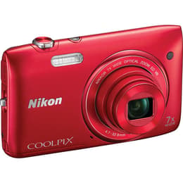 Kompakt Kamera Coolpix S3500 - Schwarz + Nikon Nikkor 7x Wide Zoom ED VR 4,7-32,9mm f/3,4-6,4 f/3,4-6,4