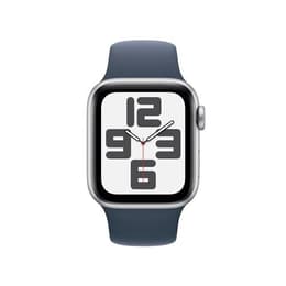 Apple Watch Series SE 2 (2022) GPS 44 mm - Aluminium Silber - Sportarmband Blau