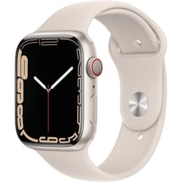 Apple Watch (Series 7) 2021 GPS + Cellular 45 mm - Aluminium Polarstern - Sportarmband Polarstern