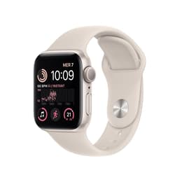Apple Watch (Series SE) 2022 GPS 40 mm - Aluminium Grau - Sportarmband Weiß