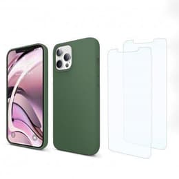 Hülle iPhone 13 Pro und 2 schutzfolien - Silikon - Grün