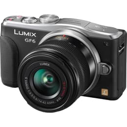 Hybrid-Kamera - Panasonic DMC-GF6 Schwarz/Silber + Objektivö Panasonic Lumix G Vario 14-42mm f/3.5-5.6 ASPH OIS + 45-150mm f/4.0-5.6 ASPH