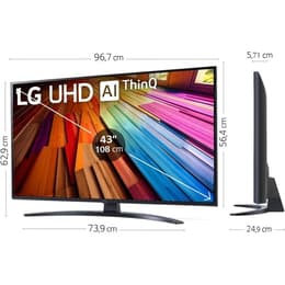 SMART Fernseher LG LED Ultra HD 4K 109 cm 43UT81006LA