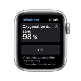 Apple Watch Series SE 1 (2020) GPS 44 mm - Aluminium Silber - Sportarmband Blau