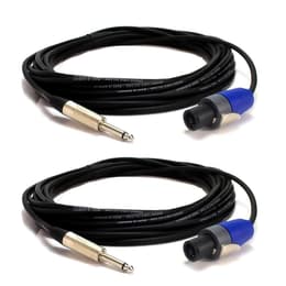 Lot de 2 Câbles MR Entertainer - Jack 6,35mm / Speakon mâle 10 m pour enceintes Kabel