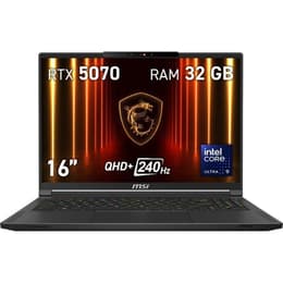 MSI Stealth 16 AI A2HWGG-047ES OLED 16" Core Ultra 9 4.5 GHz - SSD 1 TB - 32GB - NVIDIA GeForce RTX 5070 QWERTY - Englisch