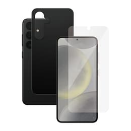 Hülle Galaxy S24 und schutzfolie - Silikon - Schwarz