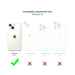 Back Market Hülle iPhone 14 und schutzfolie - 60 % Recycelter Kunststoff - Transparent