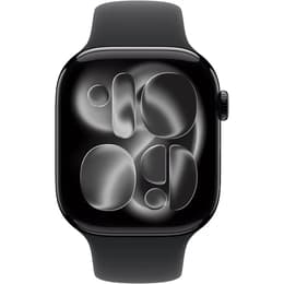 Apple Watch (2025) GPS + Cellular 42 mm - Aluminium Diamantschwarz - Sportarmband Schwarz