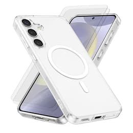 Hülle Galaxy S24 Plus und 2 schutzfolien - Silikon - Transparent